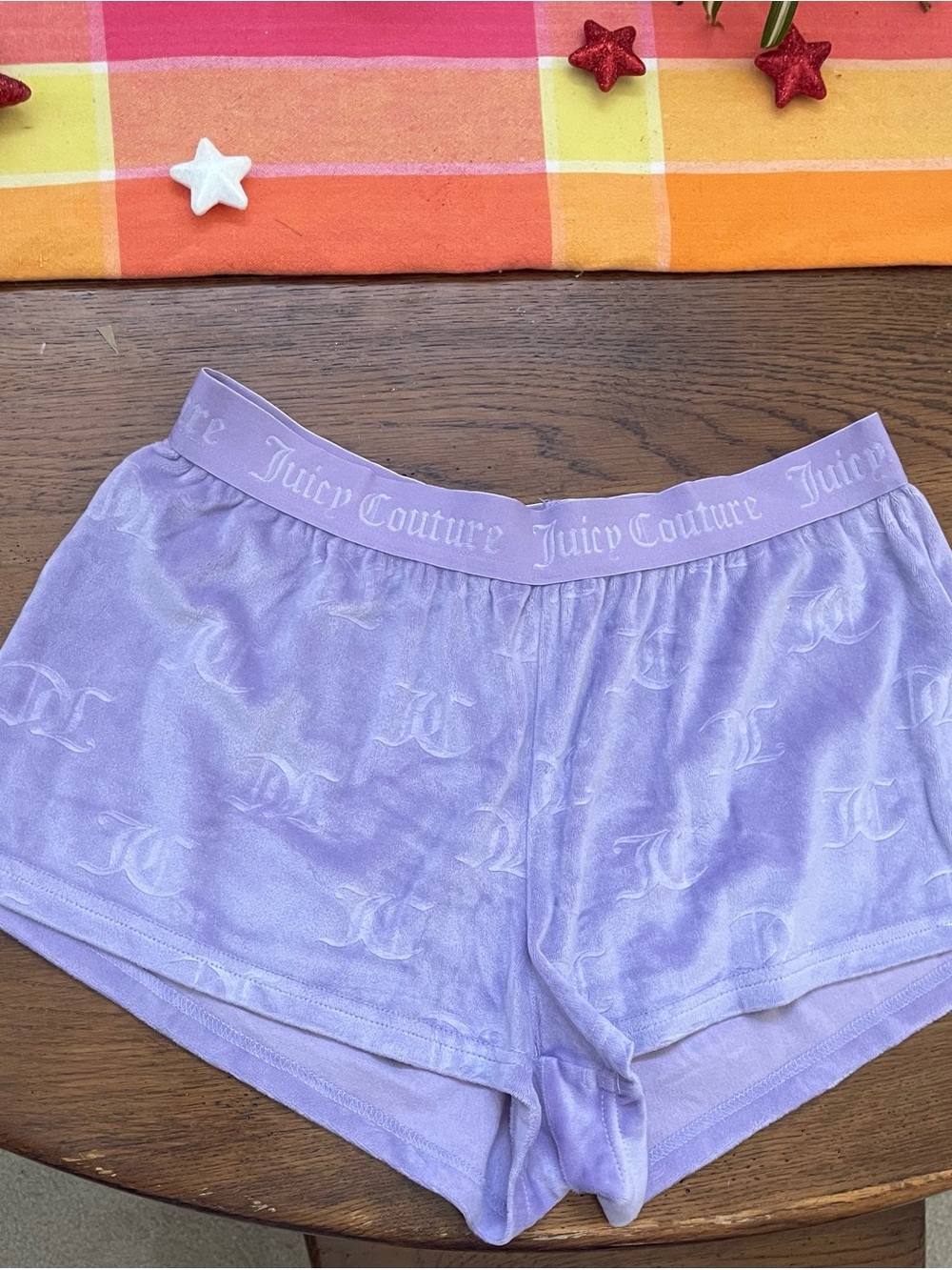 Juicy Couture Lilac Velour Athletic Shorts